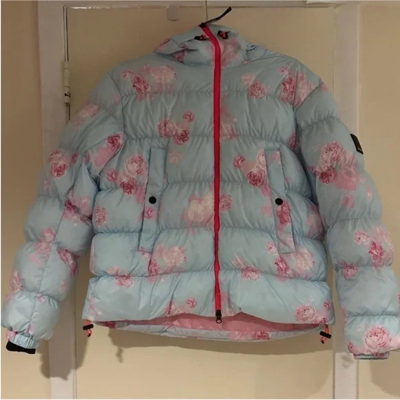 LoveShackFancy X Bogner Full Ski Outfit Coat Pants Blue Pink S - Picture 6 of 11